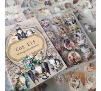 20 feuilles de stickers collage de chats vintage amusants en Animaux De Compagnie, pour livre, journal intime DIY, junk journal, décoration, création de cartes, album de stickers, scrapbooking, fourni