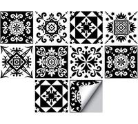 20 Feuilles Mural Stickers Carrelage de 15cm X 15cm, 2D Imperméables Carreau de Ciment Adhesif