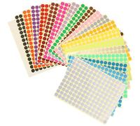 20 Feuilles Pastilles Autocollantes Colorées Rondes | Adhérence Multi-surfaces, Repérage par Couleurs, Écriture Manuelle, pour Agendas, Bouteilles, Rangement Plusieurs styles