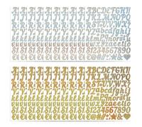 20 Feuilles Stickers Lettres Alphabet Or et Argent 2,5 cm Lettres Adhésives | Résistantes aux Intempéries, Autocollants Lettre Adhésives en Vinyle pour Scrapbooking, Travaux Manuels, Cartes de Vœux