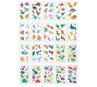 20 feuilles Tatouages Temporaires Pour Enfants, Série De Dinosaures De Dessin Animé, Autocollants Cadeaux Pour Garçons Et Filles