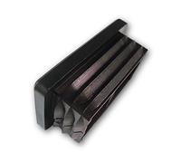 20 fiches, noires, pour tubes carrés, dimensions extérieures 40x20mm