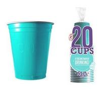 20 Gobelets 53cl Turquoise Taille Unique Bleu