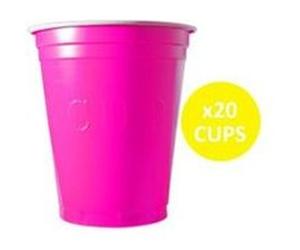 20 Gobelets Americains Roses - Rose Rose G