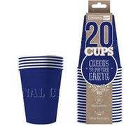 20 gobelets carton américain recyclable 25cl bleu - original cup pcb25 Bleu G
