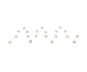 20 guirlandes lumineuses LED boule tressée lampes de Noël en coton X-MAS Deko blanc