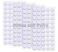 20 Mm Scratch Autocollant Rond,100 Paires Crochet Et Boucle Adhésifs,Scratch Autocollant Double Face Pastilles Pour Diy Meubles Artisanat,Autocollantes Points Arrière Dots Coins