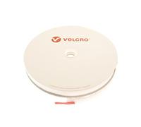20 mm Velcro® Marque Blanc PS14 Crochet auto-adhésif - Rouleau de 25 m