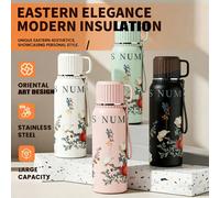 20 oz Élégante tasse isotherme en acier inoxydable 316, grande capacité, mug de voyage portable, style décontracté chic, convient pour le camping, le cyclisme, le bureau et la maison, adapté à toutes