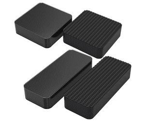 20 Paires Bande Crochet et Boucle Auto-Adhésive, Autocollants de Fixation | de Tapis de sol de Voiture, Scratch Double Face -30x100mm Rectangulaires e 50 x 50mm Carré(10 Paires chacun)