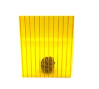 20 Panneaux de Serre Double paroi en Polycarbonate, tôle de Toit Isolante Transparente en Polycarbonate, adaptés à la toiture pour l'agriculture, Le Jardinage, Les abris agricoles (Jaune, 12