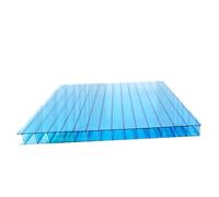 20 Panneaux de Serre Double paroi en Polycarbonate, tôle de Toit Isolante Transparente en Polycarbonate, adaptés à la toiture pour l'agriculture, Le Jardinage, Les abris agricoles (Bleu clai