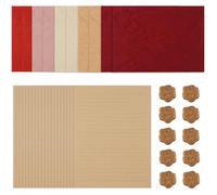 20 Papier a Lettre A5 avec 10 Enveloppe Vintage 16,2×11cm, L'ensemble de Papeterie Vintage Papier avec 10 Autocollants de Cire, pour Invitations de Mariage, Lettres D'amour