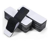 20 PC Scratch Autocollant Double Face 3 cm × 10 cm, double face avec fermeture pour tissu, fixation, organisation et rangement, noir, 10 paires