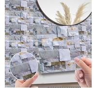 20 PCS Autocollant pour carrelage mural, Imperméable Stickers Carreaux , Convient pour la Cuisine, Salle de Bain（10x10cm）