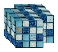20 PCS Autocollant pour carrelage mural, Imperméables Stickers Carreaux , Convient pour la Cuisine, Salle de Bain（10x10cm）