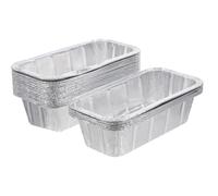 20 Pcs Barquette Alu Moule Aluminium Jetable Rectangulaire pour Pain Gâteau | Plat Cuisson Four Épais Anti-Déformation, Idéal Barbecue Viande Repas Fête Camping