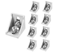 20 Pcs Equerre Profilés en Aluminium, Matériel de Fixation Angulaire 3030, Supports Profilé Aluminiums, Profilé Alu équerre Fixation, Supports d'Angle Rainure 8 en Extrusion Aluminium 3030