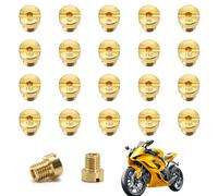 20 PCS Gicleur de Carburateur M5,Buses de Carburateur en Laiton,Jet Principal de Carburateur Taille 90,92,95,98,100,102,105,108,110,112,115,118,120,122,125,128,130,132,135,138pour Scooter Moto