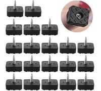 20 Pcs Patin Chaise en Caoutchouc Protection Pied de Chaise Anti-Glisse Patin Antidérapant à Visser Tampon Pied de Chaise Anti Bruit