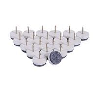 20 pcs Patin de Chaise 20mm, Clou-sur Feutre Pieds Pad Anti-Sliding Feutre Pad pour Meubles En Bois Chaise Tables Pieds De Jambe (Blanc)