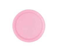 20 Petites assiettes en carton roses clair 19 cm - Rose