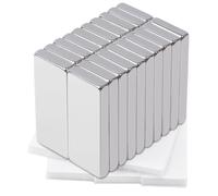 20 petits aimants puissants en néodyme de 30 x 10 x 3 mm, des plaquettes magnétiques rectangulaires et plates pour le réfrigérateur, le tableau blanc et les placards de cuisine.