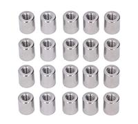 20 pièces 304 acier inoxydable M6 filetage femelle écrous cylindriques écrous de connexion ronds pour la décoration de la maison entretien mécanique entretien des tuyaux 14 mm de