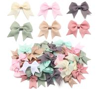 20 pièces 4x6cm ruban de Satin nœud papillon décoration petit nœud papillon cadeau arcs pour artisanat fleur mariage arc anniversaire bricolage fête décoration Matcha green