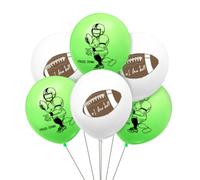 20 Pièces Ballons en Latex Thème Football Imprimés | Motif Joueur Américain et Pois Verts, Lot Décoratif pour Plafond et Porte, Ambiance Scolaire