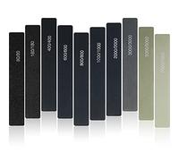 20 Pièces Bâtons de Ponçage Honoson Bâton de Polissage pour Modèles en Plastique Accessoire d'Outils de Ponçage en Métal et en Bois Assortis(Note de Grain Faible, Style Classique)