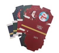 20 Pièces Boîtes de Noël Poignées en Papier , Rouges et Vertes | Usage Multi-usage, Format Présent, Style Vif, pour Emballage de Saison