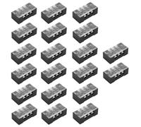 20 Pièces Bornier Fixe 1503 à 3 Positions en Métal et Plastique | Installation Facile, Fils Bien Rangés, Bornes Isolées, Connecteur à Vis pour Câblage Ordonné