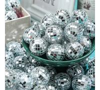 20 pièces Boules à facettes miroir Ornement Mardi Gras Mini Petites boules disco suspendues Décorations réfléchissantes pour fête à thème disco des années 70 Arbre Anniversaire Mariage 10 pièces,20 pi