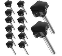 20 Pièces Bouton Moleté de Serrage M10x70 en Acier Inoxydable | Poignée Étoile à Marche, Prise Ergonomique, Filetage Traversant, pour Réglage de Gabarits et Réparations