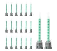 20 Pièces Buses de Mélange Statiques pour Colle 2K - Tubes de Mélange en Plastique Transparent avec Raccord à Baïonnette pour Pistolet à Colle AB, Époxy et Résine