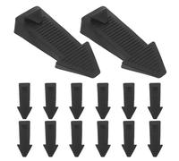 20 Pièces Butée de Porte Intérieure Pvc 8, 3x3, 5x1, 6cm Noire | Cale Antidérapante, Protège Portes et Sols, Bloque la Poussière, pour Salon et Chambre