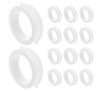 20 Pièces Cache Tuyau de Chauffage Bride Décorative Pp 60mm Blanc