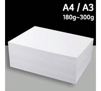 20 pièces Carton blanc A4, papier dur, papier blanc, papier A3, journal manuscrit, stylo feutre, papier pour peinture, rentrée scolaire A4 (8,26 * 11,69 pouces) - 120g,A4 (8,26 * 11,69 pouces) - 180g,