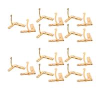 20 Pièces Charnière de Support Coudée 92 Degrés à 8 Trous en Métal | Mécanisme Quadrant Bidirectionnel, Arrêt Précis du Couvercle, Bords Lisses sans Bavures, Projets Bois Éducatifs et Étagères