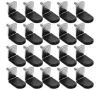 20 Pièces Chevilles de Support D’étagère Clips en L avec Manchon | Placard, Meubles et Bibliothèque, Installation Facile, Design Multifonction, Finition Argenté, Lot Pratique