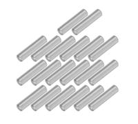 20 Pièces Chevilles Métalliques en Acier Inoxydable M6x25 | Fixations Mécaniques Cylindriques Argentées, Stabilité Renforcée, Résistance à L’usure, Usage Bureau et Rayonnage