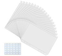20 Pièces Classeur Budget A5, Pochettes Classeur A5 Plastique Pochette Budget Enveloppes Budget 6 Trous Pochette Document Zippée A5 Pouch Binder Pockets pour Documents Espèces Cartes de Crédit