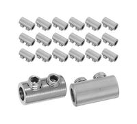 20 Pièces Clip de Retenue de Fil Double Trou M4 | Verrouillage Vertical, Réglage Rapide, pour Câbles de 3mm, Usage Luminaires et Accrochage de Photos