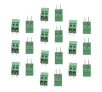 20 pièces Connecteur à Vis pour Carte 2,54mm, Bornier Panneau vert | Montage Modulaire, Fixation Rapide et Retrait Sûr, pour Câblage Plc et Installations de Commande