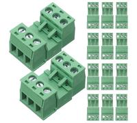 20 Pièces Connecteur de Bornier à Barrière Pcb Marin 5,08mm Vert | Installation sans Soudure, Montage Rapide et Démontage Facile, Applications de Mise à Terre et Distribution