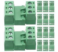 20 Pièces Connecteur de Bornier Pcb Enfichable sans Soudure | Laiton Nickelé et Acier Plaqué, Pitch Standard, Installation Facile, pour Distribution et Mise à Terre
