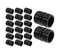 20 Pièces Connecteur de Rayonnage à Double Fente, Tige 28mm | Noir, Démontage Rapide et Reconfiguration, Pièce de Rechange pour Étagères Métalliques de Rangement