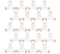 20 Pièces Connecteur en PVC en T 3/4 Pouce, Raccord Angle Droit | Montage Simple, Surface Lisse Intérieure et Extérieure, Usage pour Structures de Rangement et Piscine