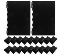20 Pièces Couverture de Classeur B5 avec Clips Anneaux | Coque Rigide, Coins Arrondis, Surface Lisse Facile à Nettoyer, Structure Rechargeable, Format 10,43x7,28 Po